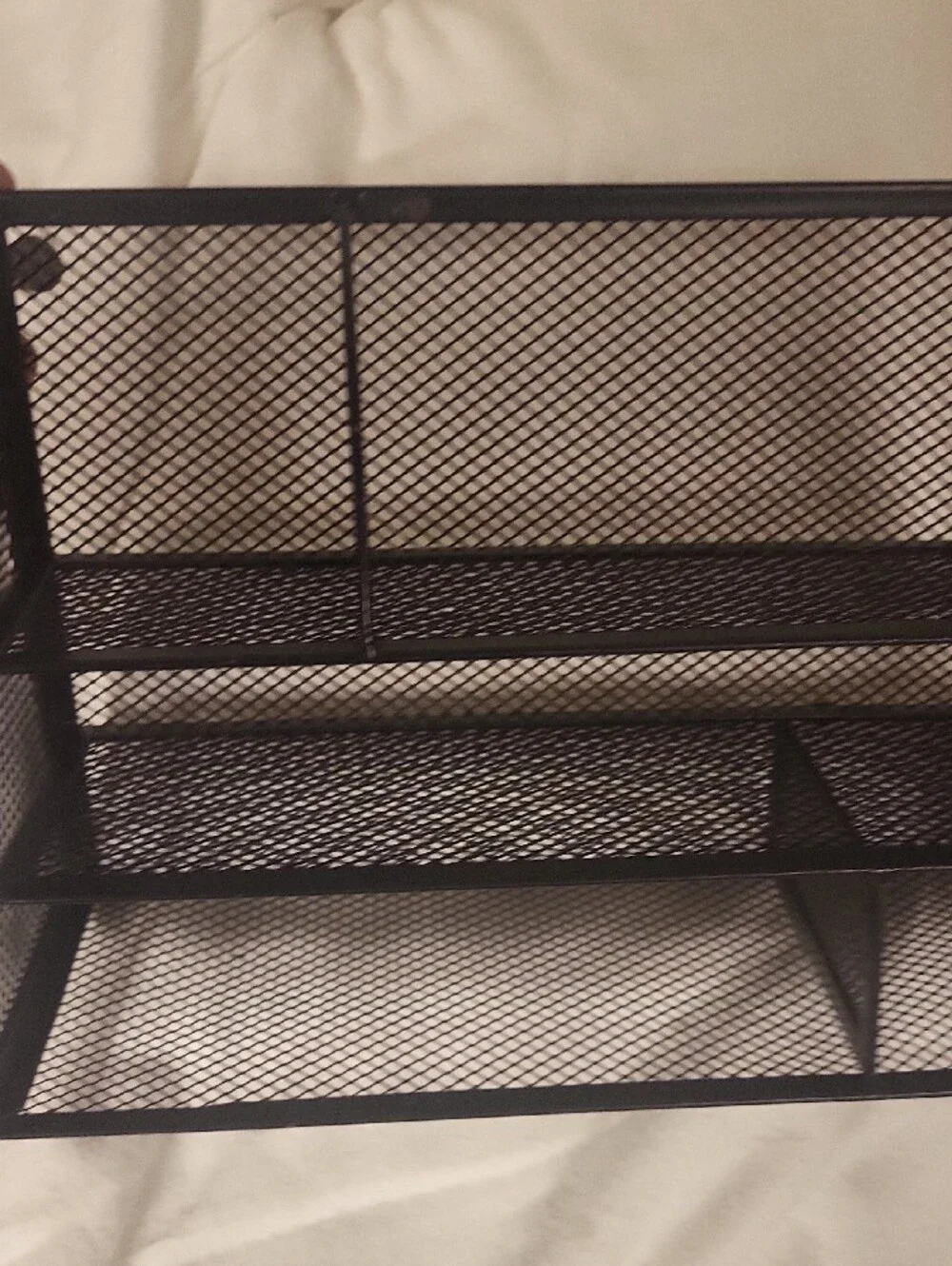 Black Metal Mesh Desk Organizer - Home Storage & Organization